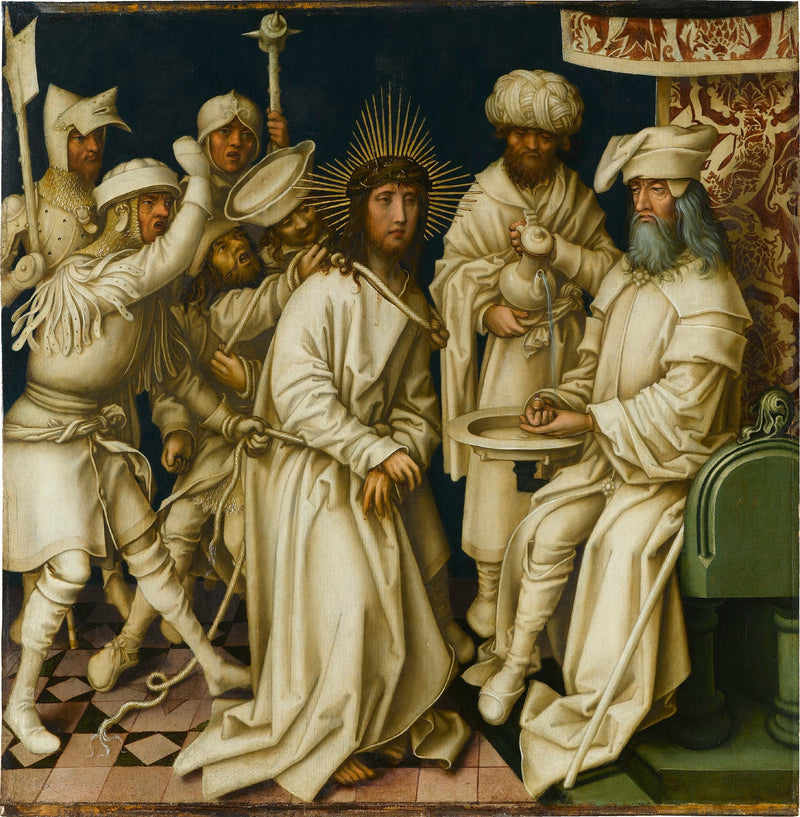 Grijze passie: Christus voor Pilatus - Hans Holbein de Oudere