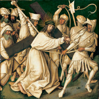 Passie grijs: Christus die het kruis draagt - Hans Holbein de Oudere