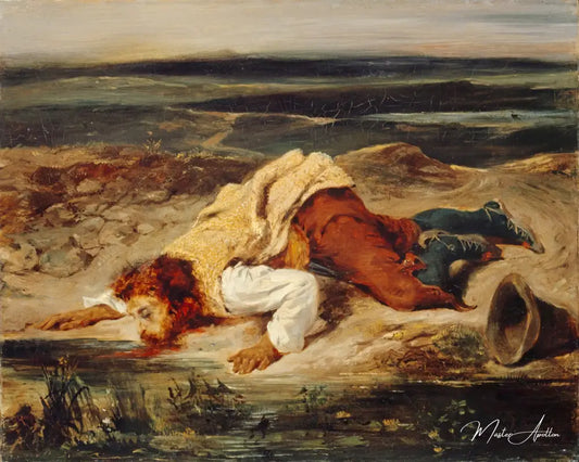 Pâtre romain - Eugène Delacroix - Reproductions de tableaux et peintures haut de gamme