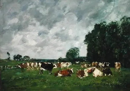 Weide bij Fervaques - Eugène Boudin