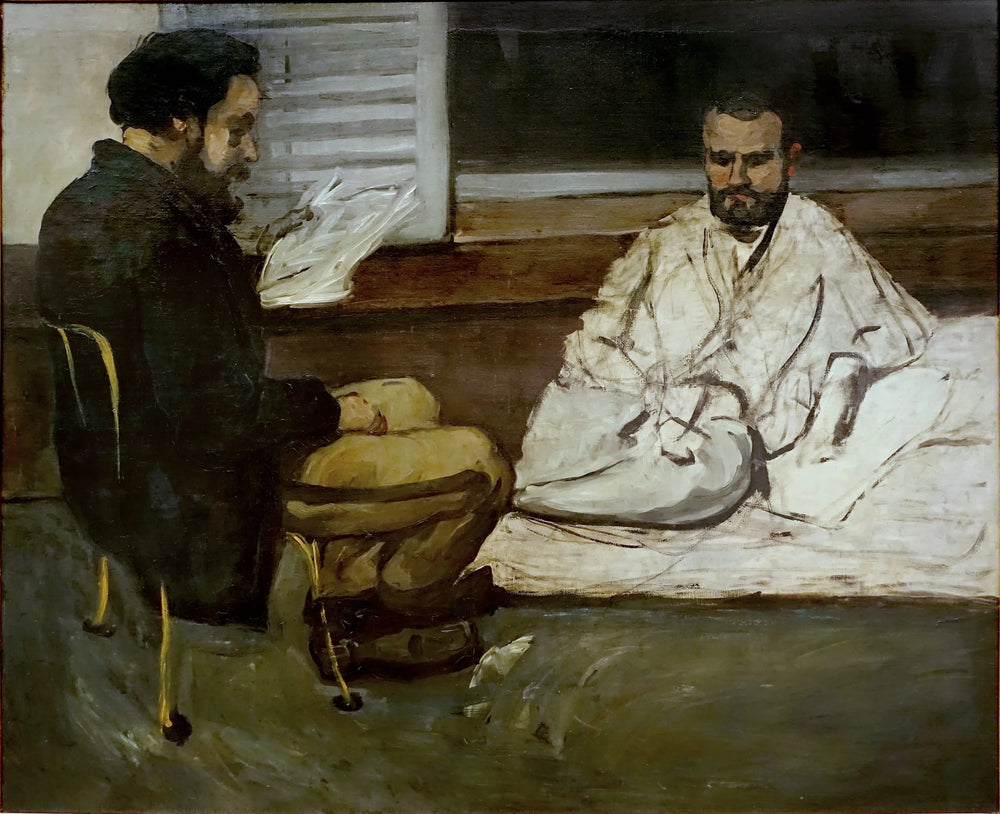Paul Alexis lisant à Émile Zola - Paul Cézanne image 1 copie peinte à la main à l’huile