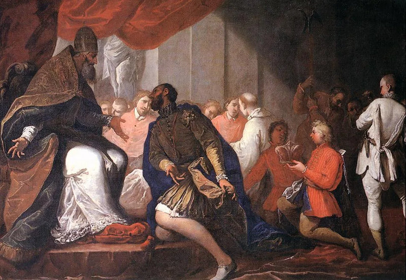 Paul III benoemt zijn zoon Pier Luigi tot hertog van Plaisance en Parma - Sebastiano Ricci