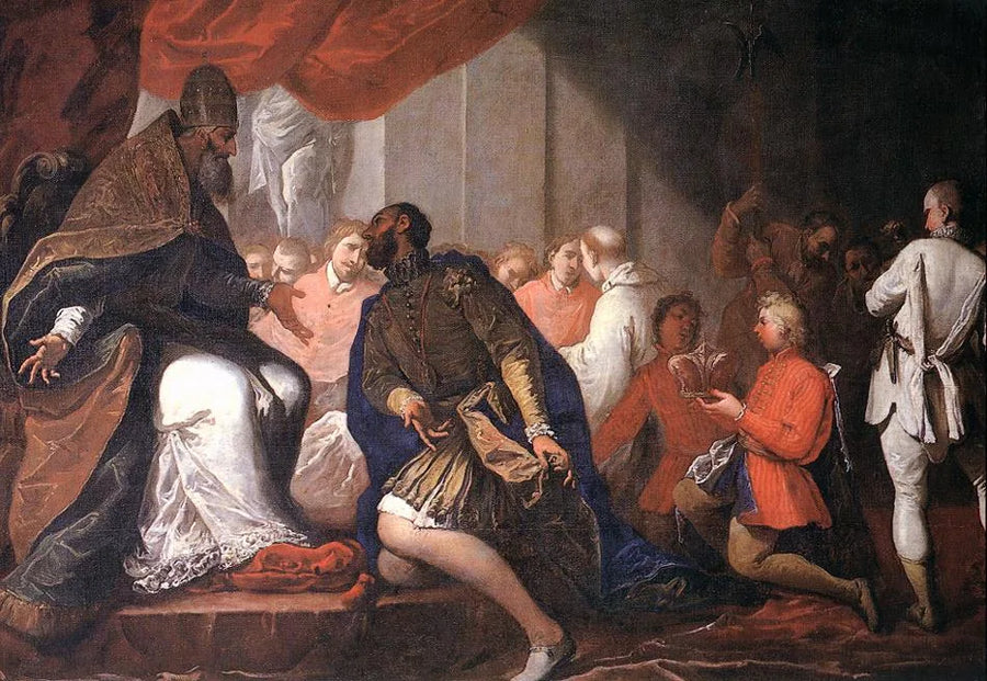 Paul III benoemt zijn zoon Pier Luigi tot hertog van Plaisance en Parma - Sebastiano Ricci