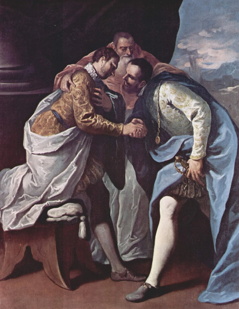 Paul III verzoent François I en Karel V - Sebastiano Ricci