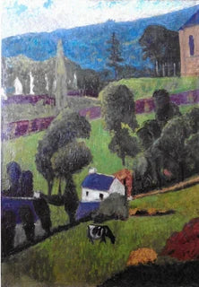 Vallée de Pont-Tadic avec la chapelle Notre-Dame des portes, peinture de Paul Sérusier