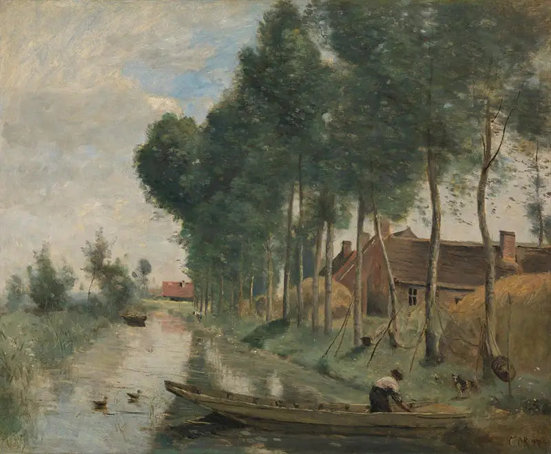 Landschap in Arleux-du-Nord - Jean-Baptiste Camille Corot
