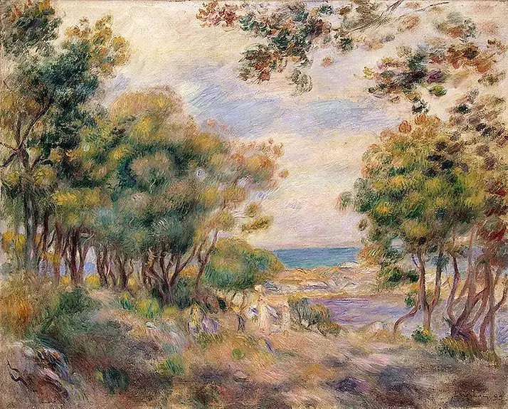 Landschap in Beaulieu - Pierre-Auguste Renoir