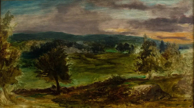 Landschap bij Champrosay - Eugène Delacroix