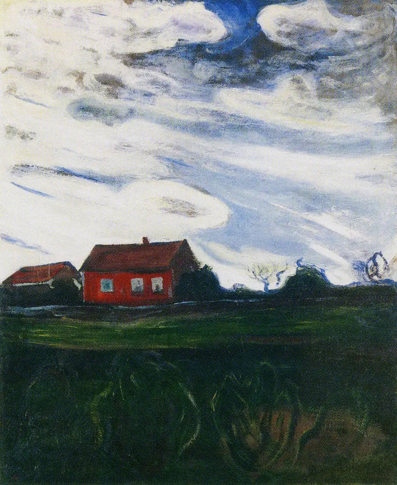 Landschap met het rode huis - Edvard Munch