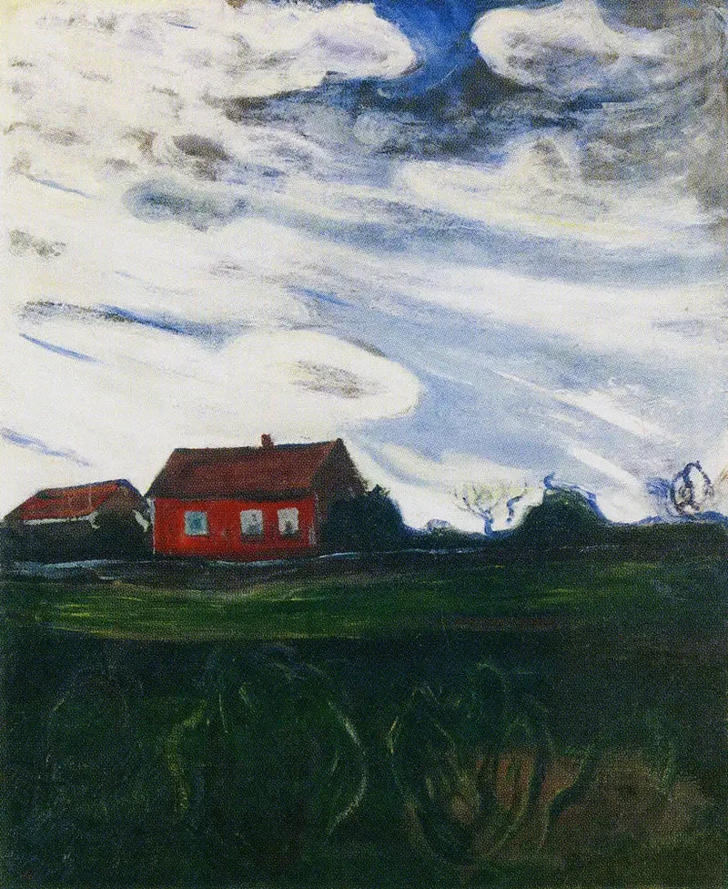 Landschap met het rode huis - Edvard Munch