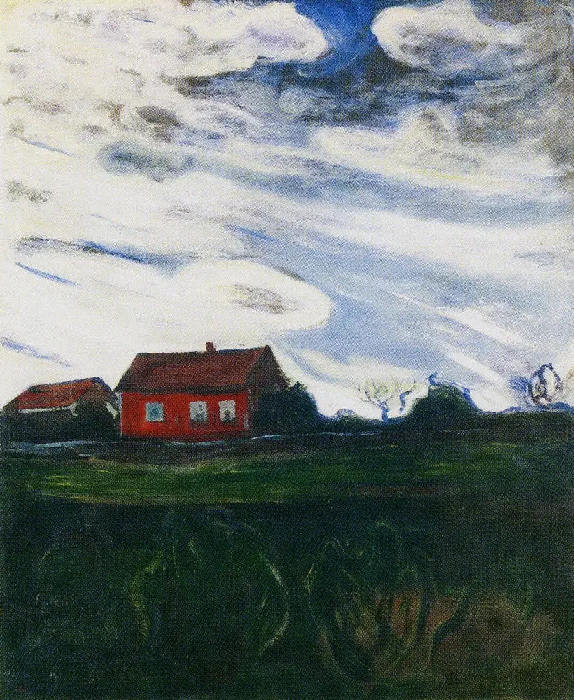 Landschap met het rode huis - Edvard Munch