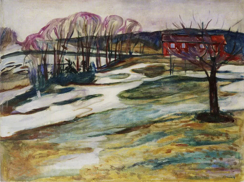 Landschap met het rode huis - Edvard Munch