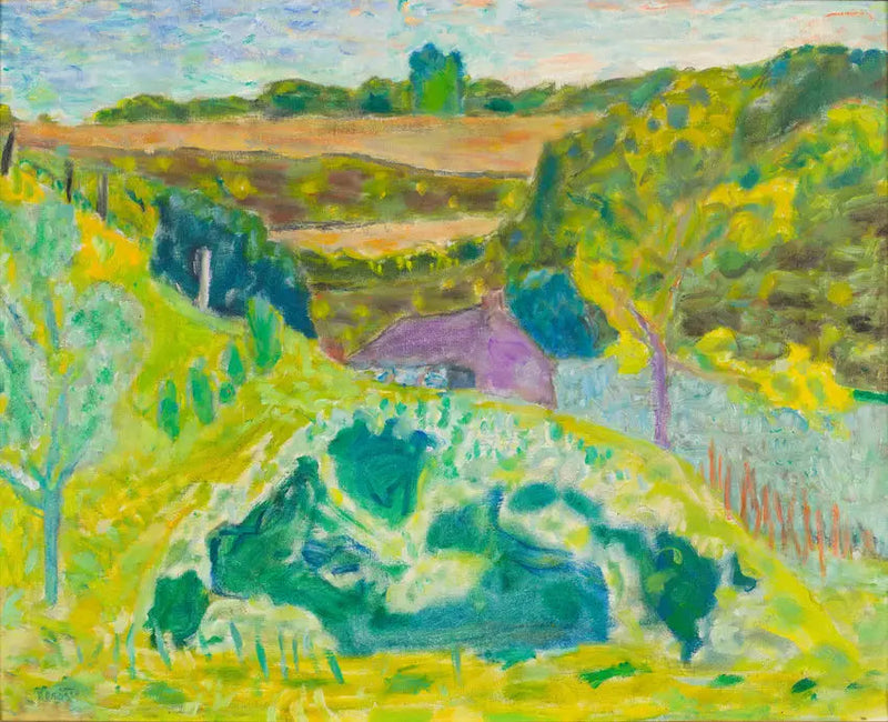 Landschap bij het paarse huis - Pierre Bonnard