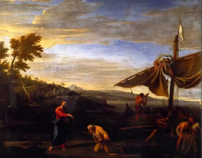 Landschap met de vocatie van Sint Pieter - Philippe de Champaigne