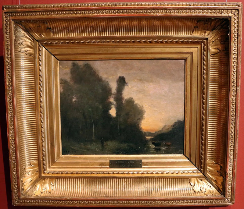 Landschap, avondstemming - Jean-Baptiste Camille Corot
