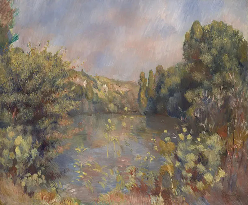 Landschap aan het meer - Pierre-Auguste Renoir