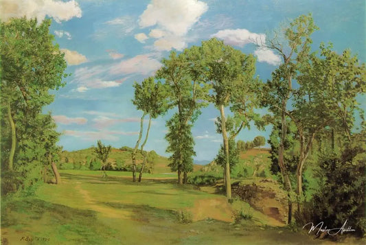 Paysage au bord du Lez - Frédéric Bazille - Reproductions de tableaux et peintures haut de gamme