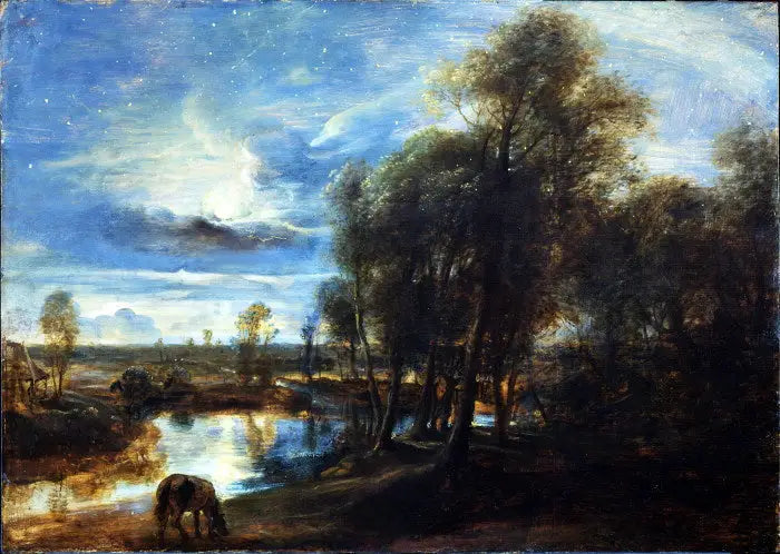 Landschap bij maanlicht - Peter Paul Rubens