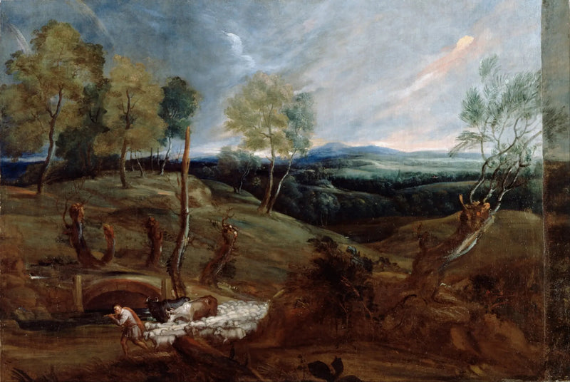 Landschap bij zonsondergang met een herder en zijn kudde - Antoine van Dyck

Source:
Paysage au coucher du soleil avec un berger et son troupeau - Antoine van Dyck
