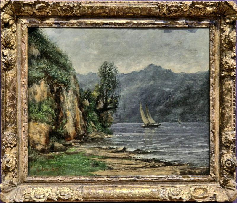 Landschap aan het meer - Gustave Courbet
