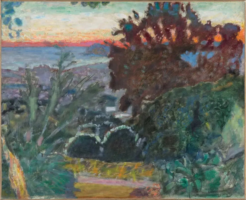 Landschap bij zonsondergang, Le Cannet - Pierre Bonnard