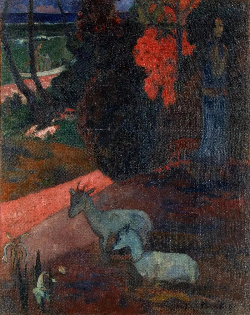 Landschap met twee geiten - Paul Gauguin