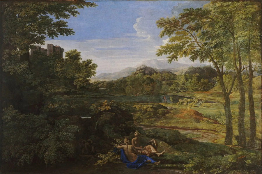 Landschap met twee nimfen - Nicolas Poussin