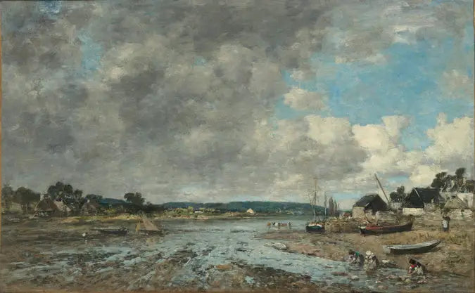 Landschap met wasvrouwen - Eugène Boudin