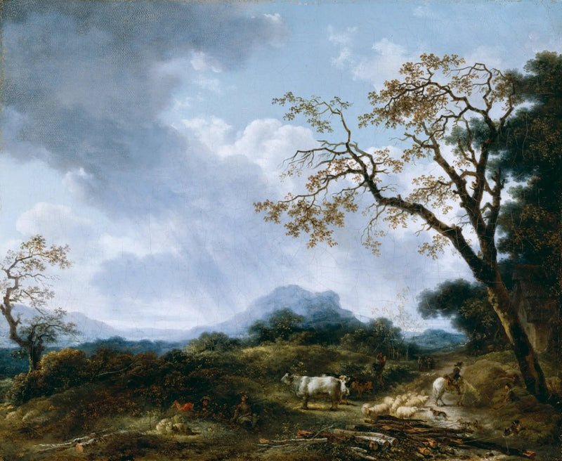 Landschap met voorbijgaande regenbui - Jean-Honoré Fragonard