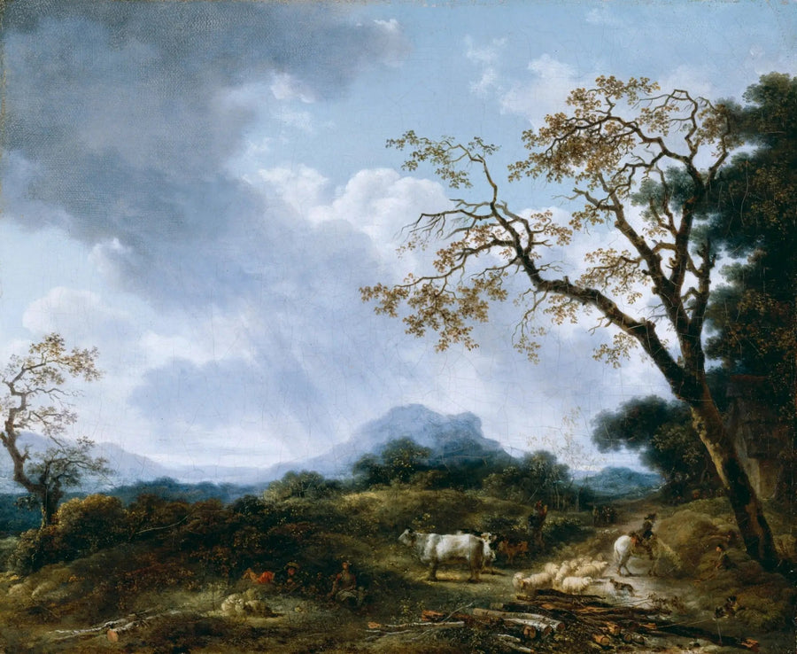 Landschap met voorbijgaande regenbui - Jean-Honoré Fragonard