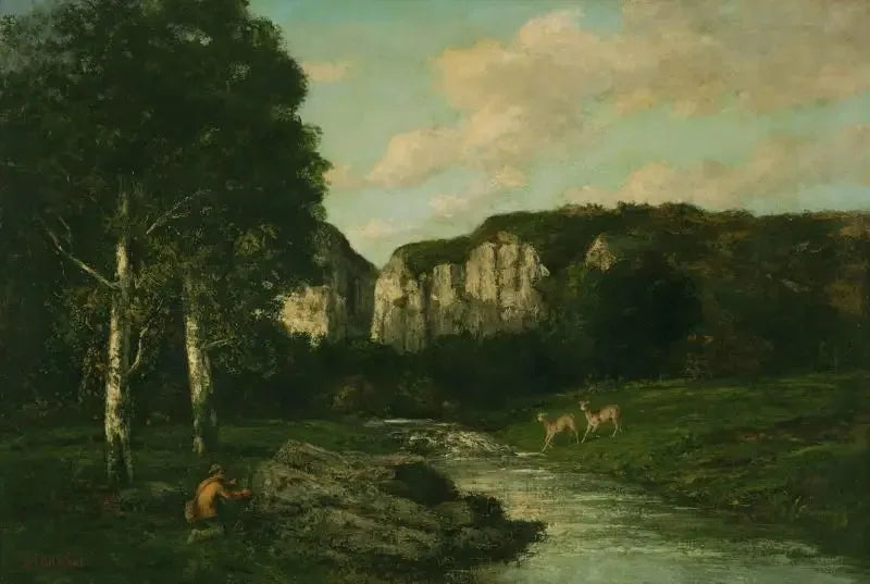 Landschap met jager - Gustave Courbet
