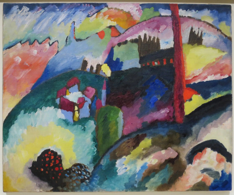 Landschap met fabriekschouw - Vassily Kandinsky