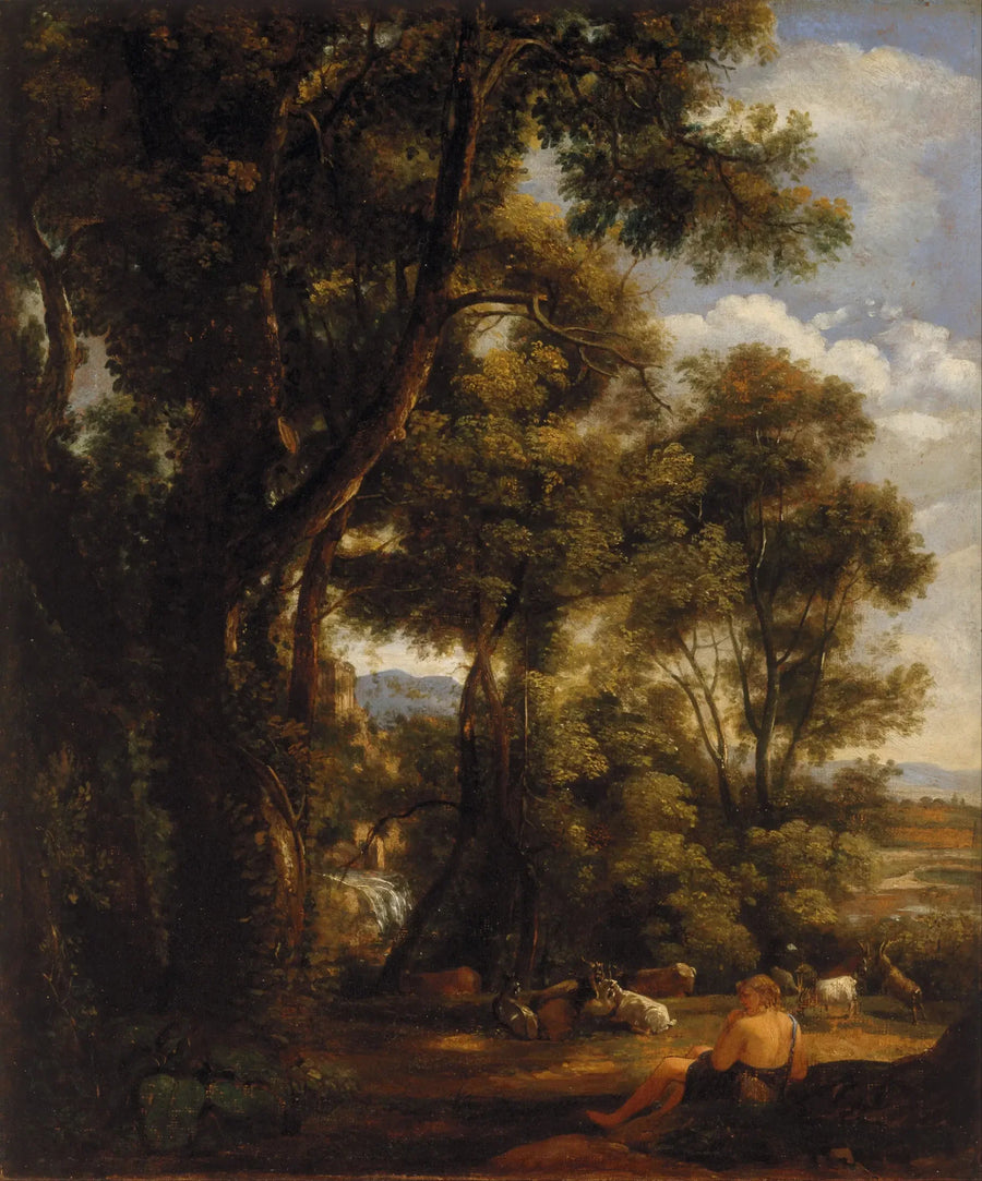 Landschap met herder en geiten (naar Claude) - John Constable