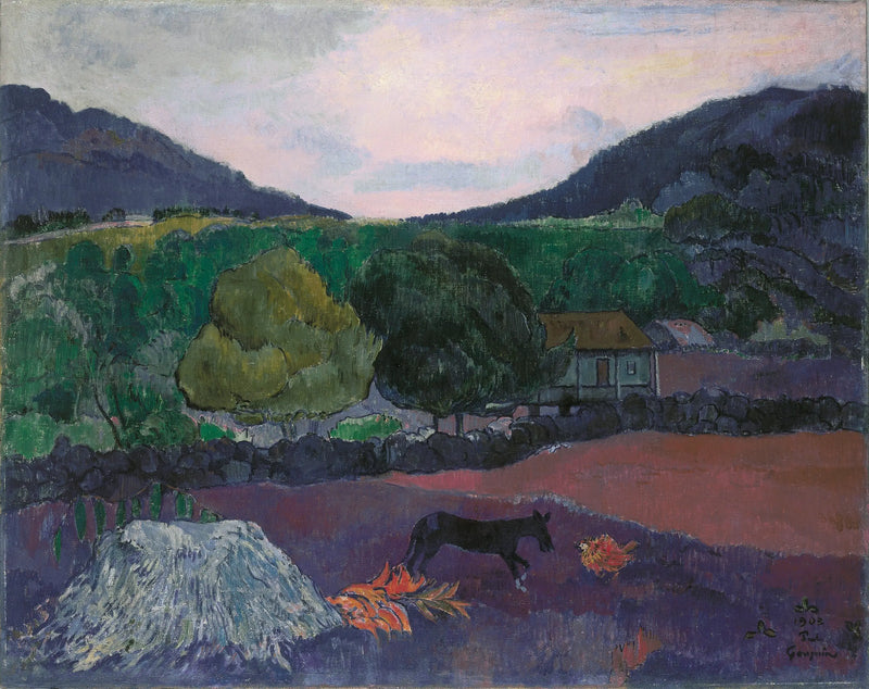 Landschap met hond - Paul Gauguin