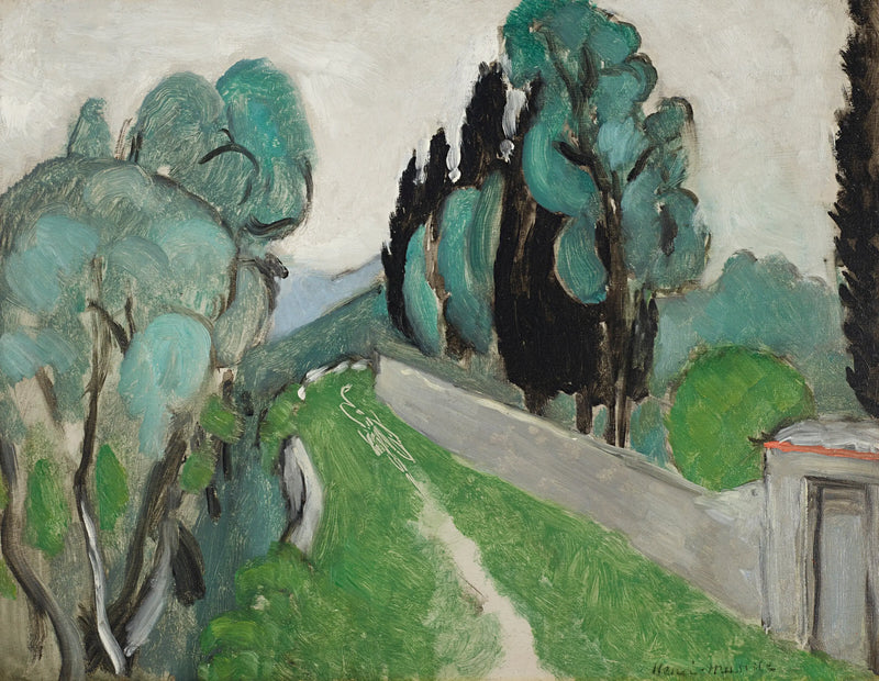 Landschap met cipressen en olijfbomen in de omgeving van Nice - Henri Matisse