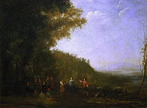 Landschap met dans van boeren - Claude Lorrain
