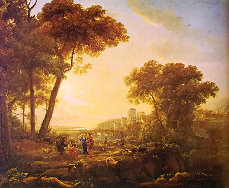 Landschap met muzikanten herders - Claude Lorrain