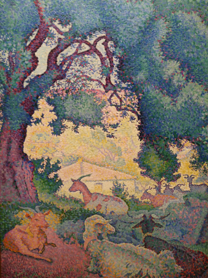 Landschap met geiten - Henri-Edmond Cross