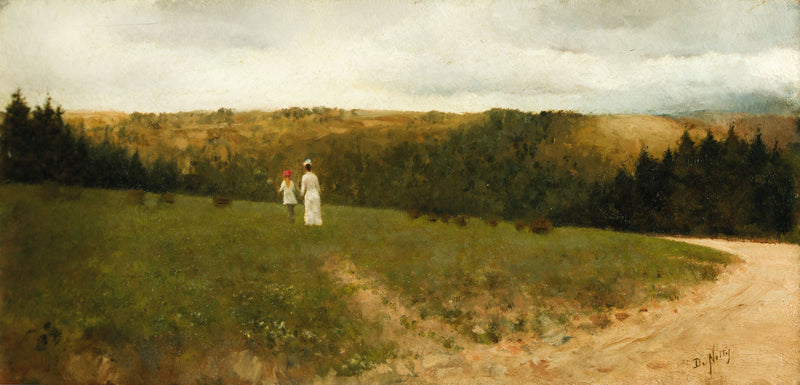 Landschap met figuren - Giuseppe De Nittis