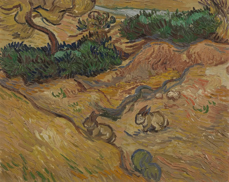 Landschap met konijnen - Vincent van Gogh