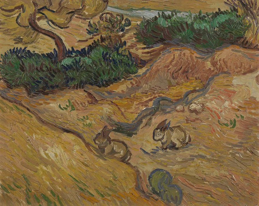 Landschap met konijnen - Vincent van Gogh