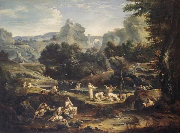 Landschap met monniken - Sebastiano Ricci