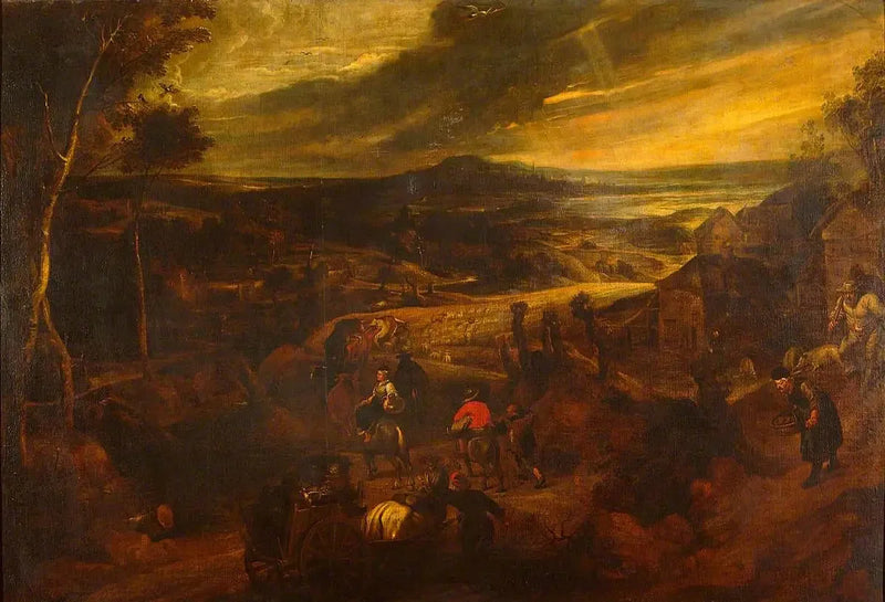 Landschap met boeren - Peter Paul Rubens