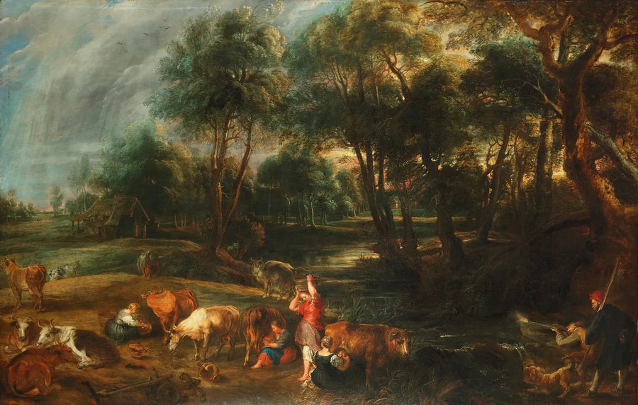 Landschap met koeien en watervogels - Peter Paul Rubens