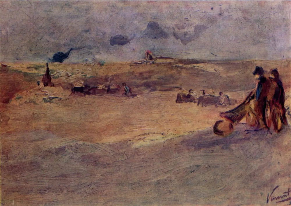 Paysage avec dunes et personnages - Vincent van Gogh image 1 copie de tableau peinte à la main