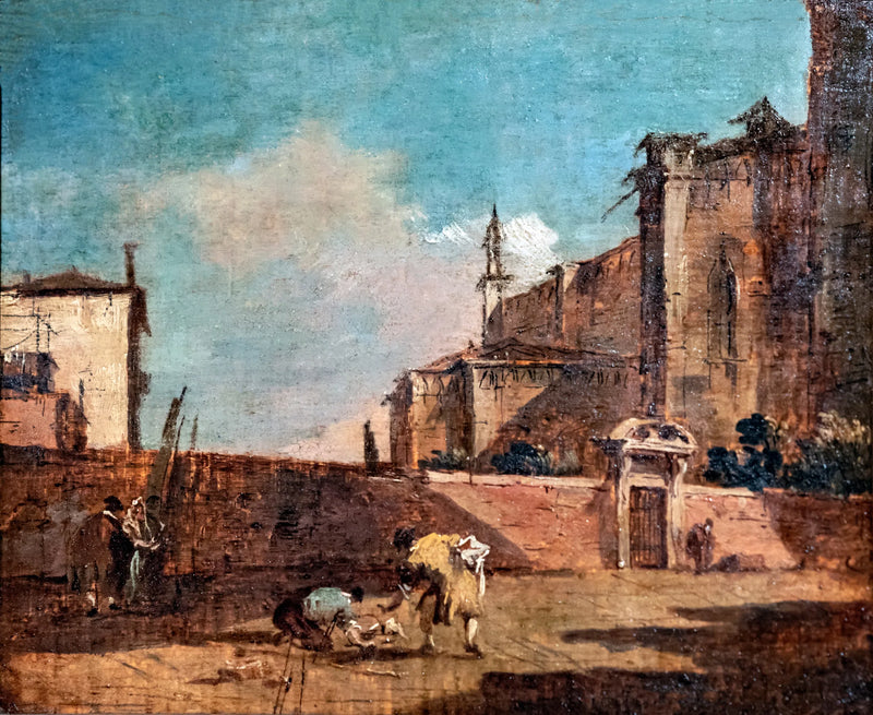 Landschap met figuur - Francesco Guardi
