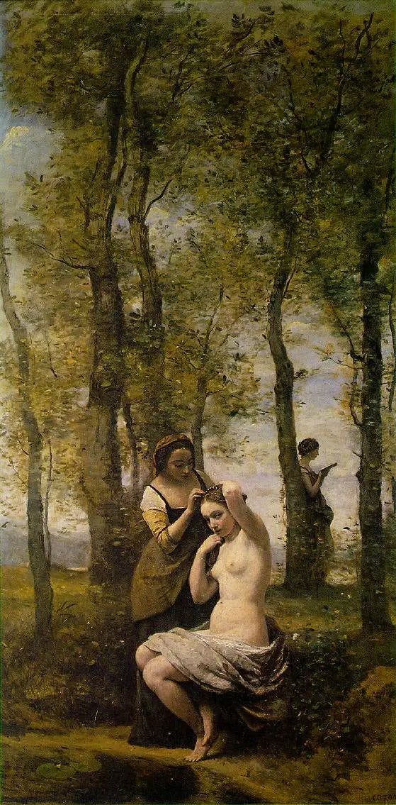 Landschap met Figuren - Jean-Baptiste Camille Corot