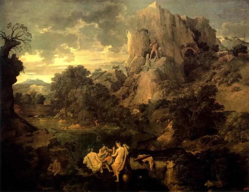 Landschap met Hercules en Cacus - Nicolas Poussin
