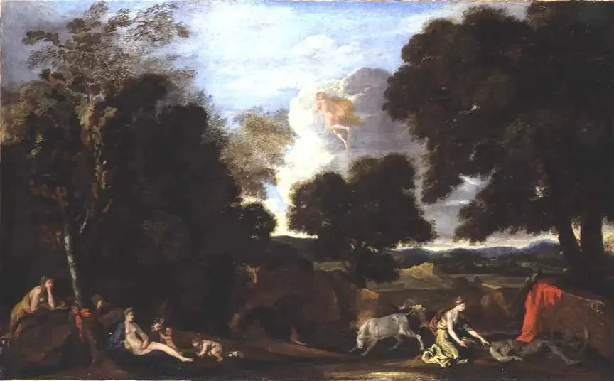 Landschap met Juno en Argus - Nicolas Poussin