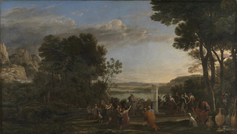 Landschap met de verering van het gouden kalf - Claude Lorrain